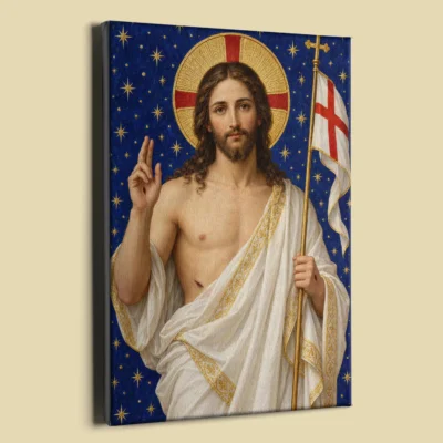 Risen Christ canvas (perspective view)