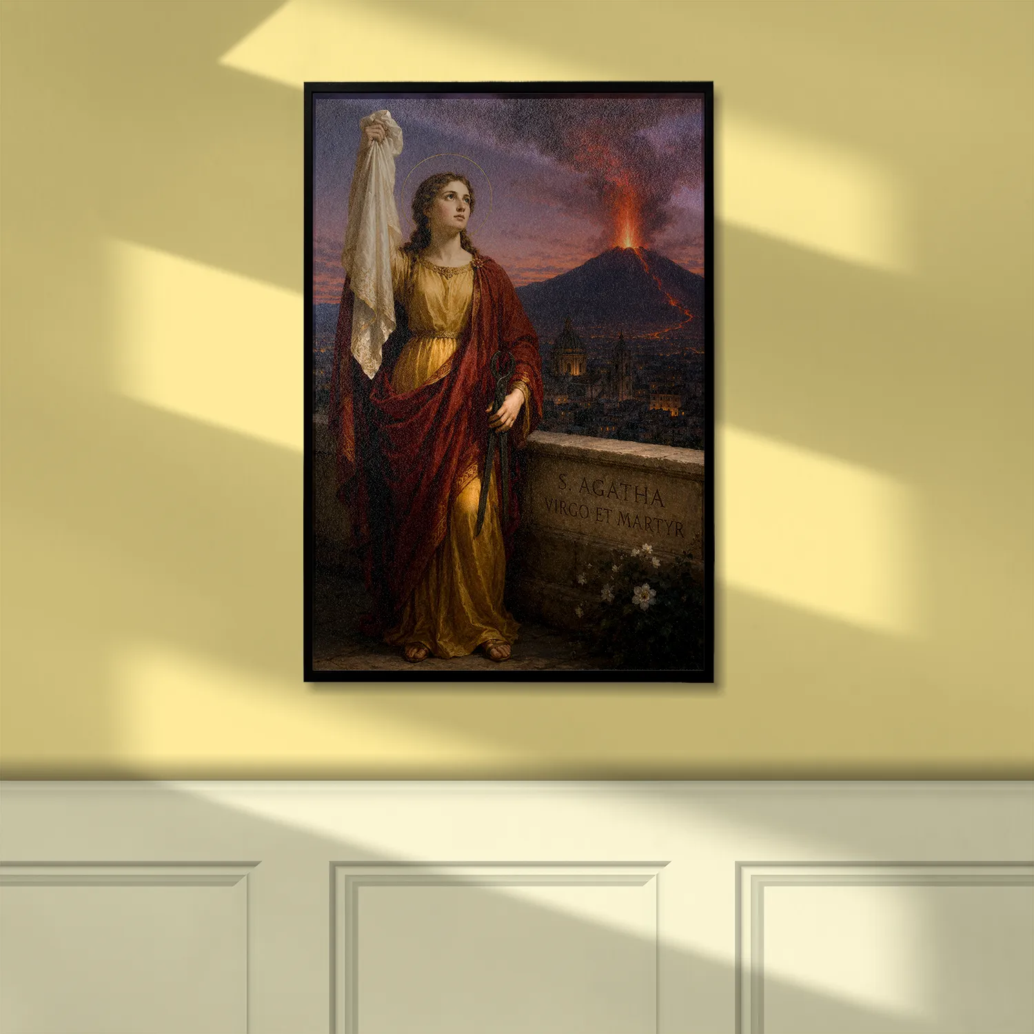 Saint Agatha of Sicily canvas (hung on a wall)
