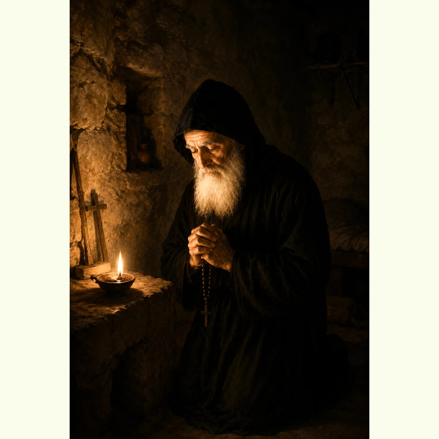 Saint Charbel canvas (the artwork)