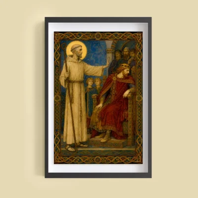 Saint Columbanus giclée fine art print (framed on a wall)