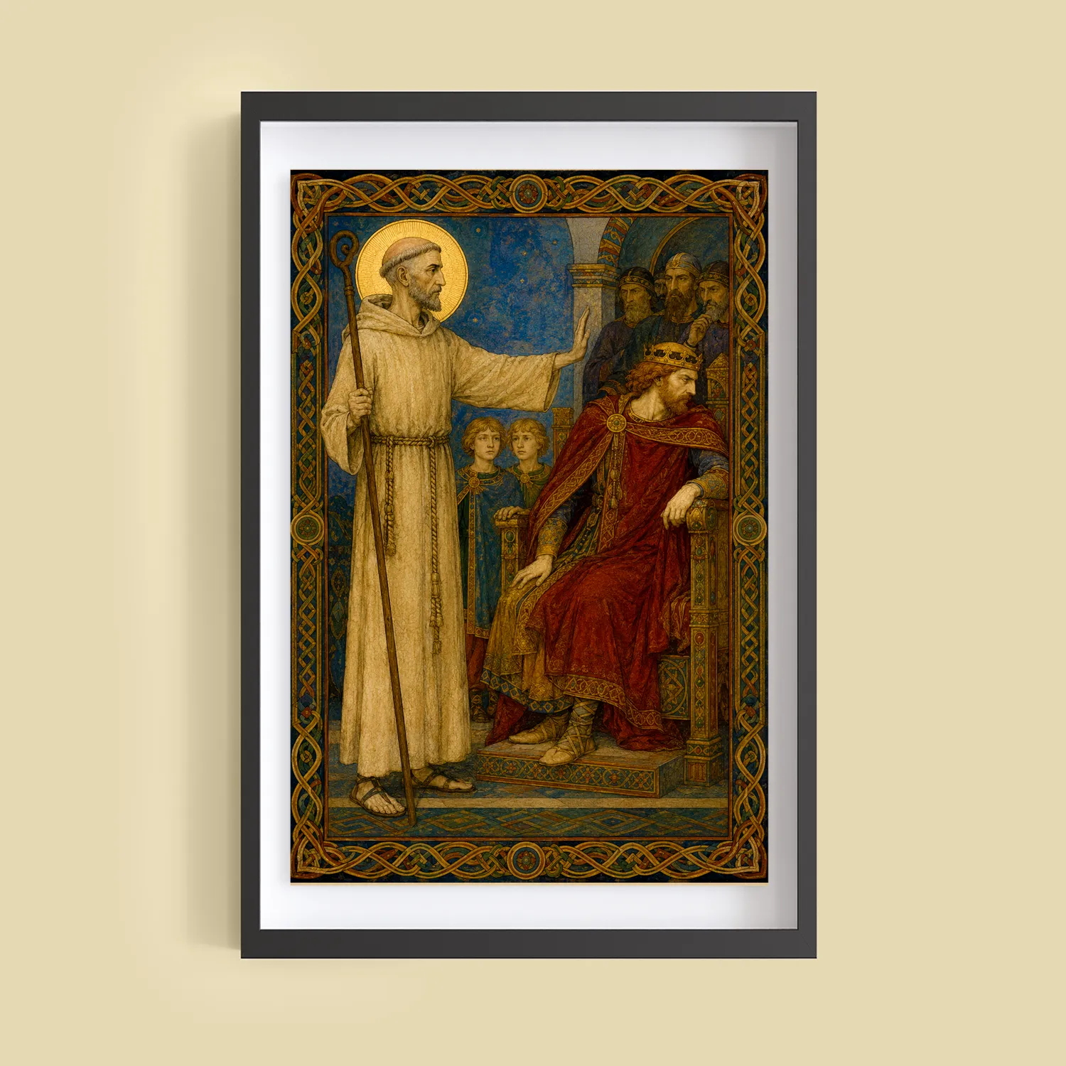 Saint Columbanus giclée fine art print (framed on a wall)