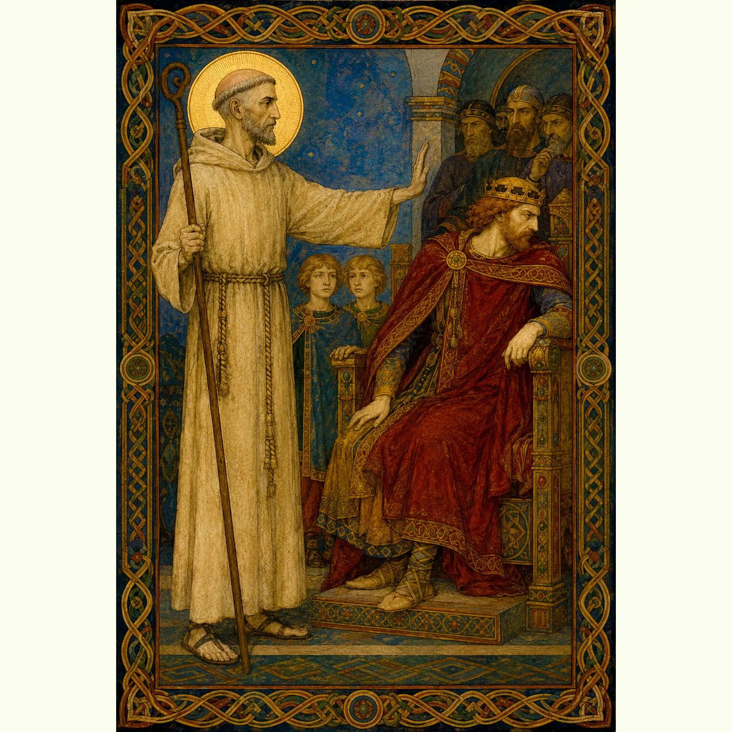 Saint Columbanus giclée fine art print (flat view)