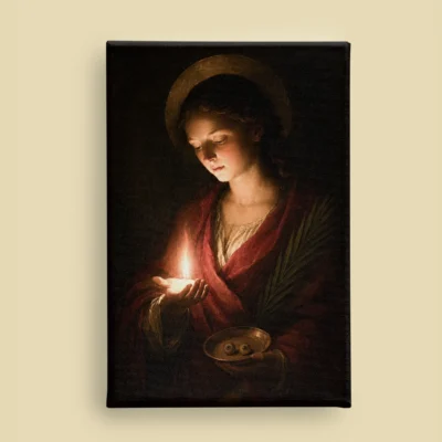 Saint Lucy of Syracuse canvas (front view)