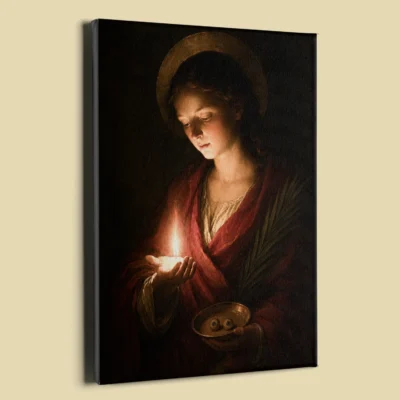 Saint Lucy of Syracuse canvas (perspective view)