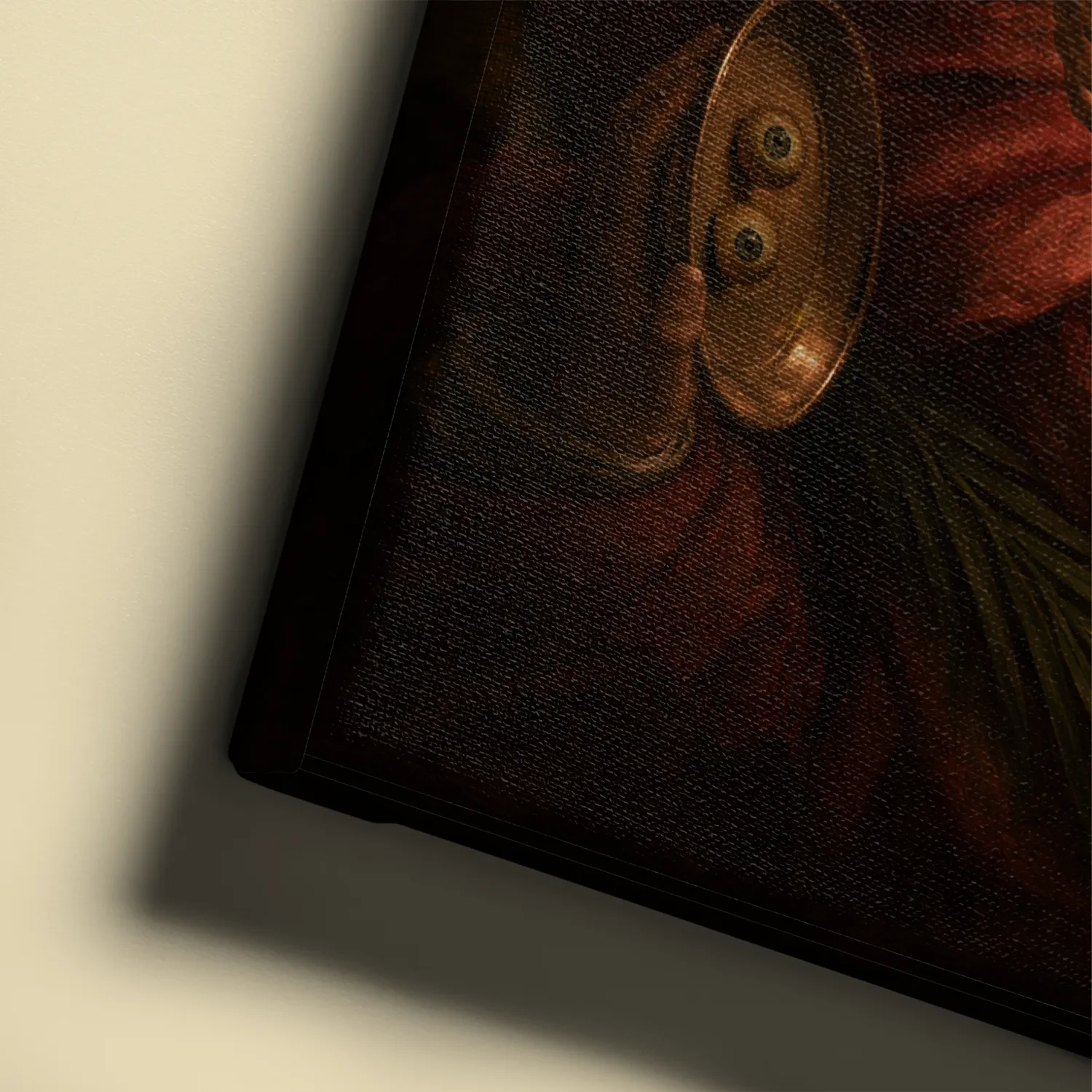 Saint Lucy of Syracuse canvas (canvas texture detail)