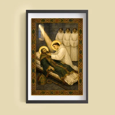Saint Malachy of Armagh giclée fine art print (framed on a wall)