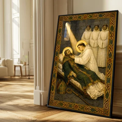 Saint Malachy of Armagh giclée fine art print (in a sunlit living room)