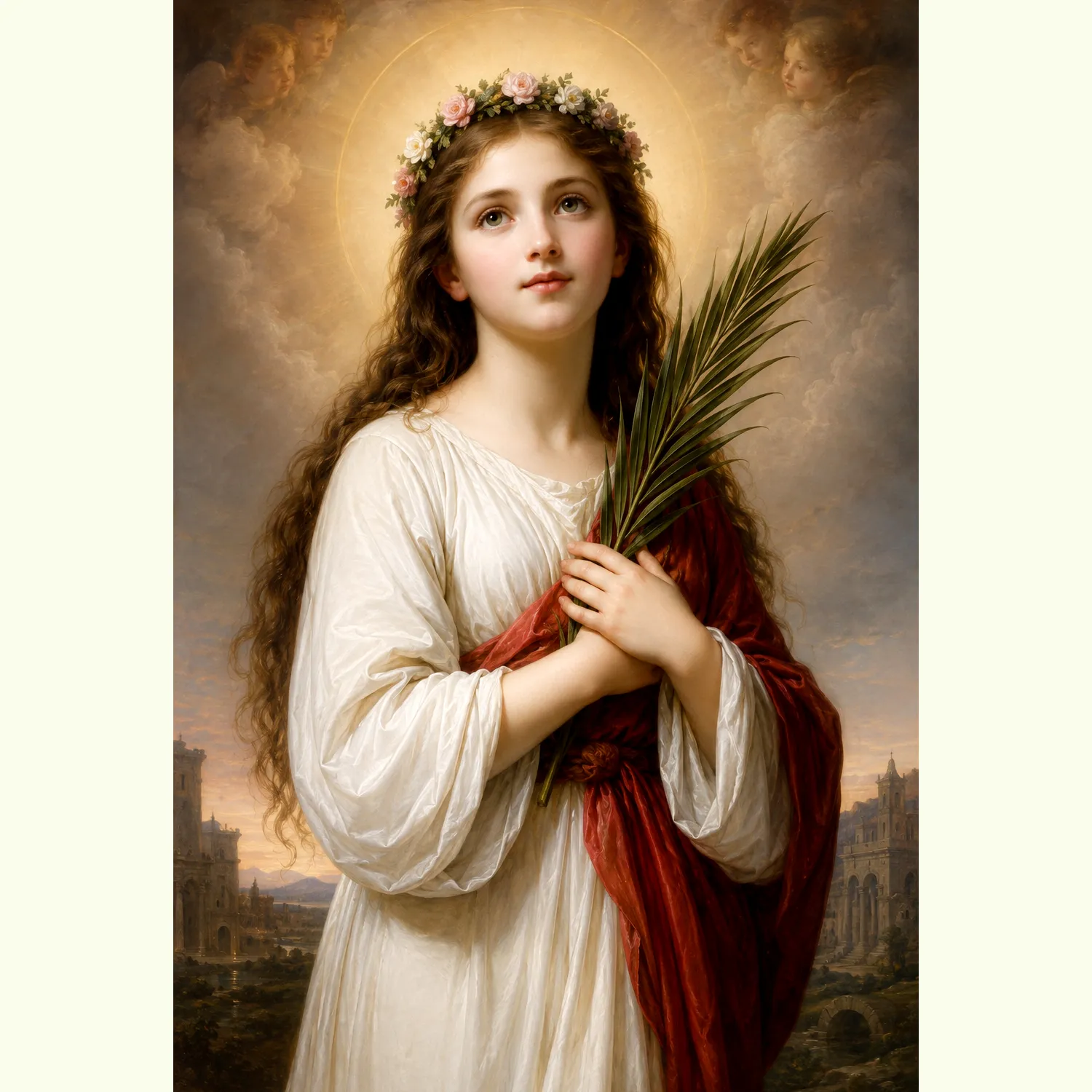 Saint Philomena canvas (the artwork)