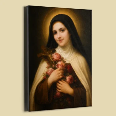 Saint Therese of Lisieux canvas (perspective view)