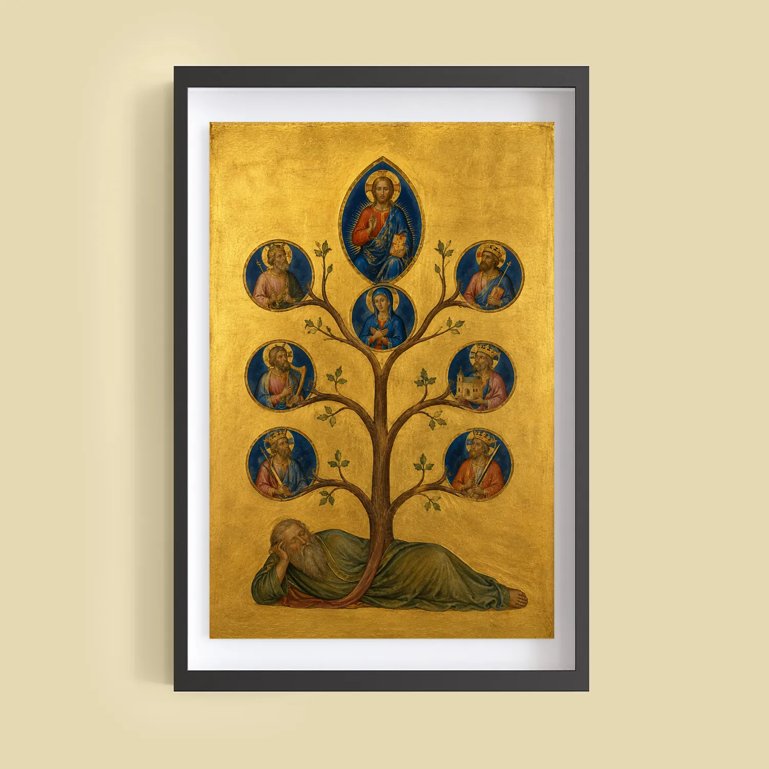 Tree of Jesse giclée fine art print (framed on a wall)