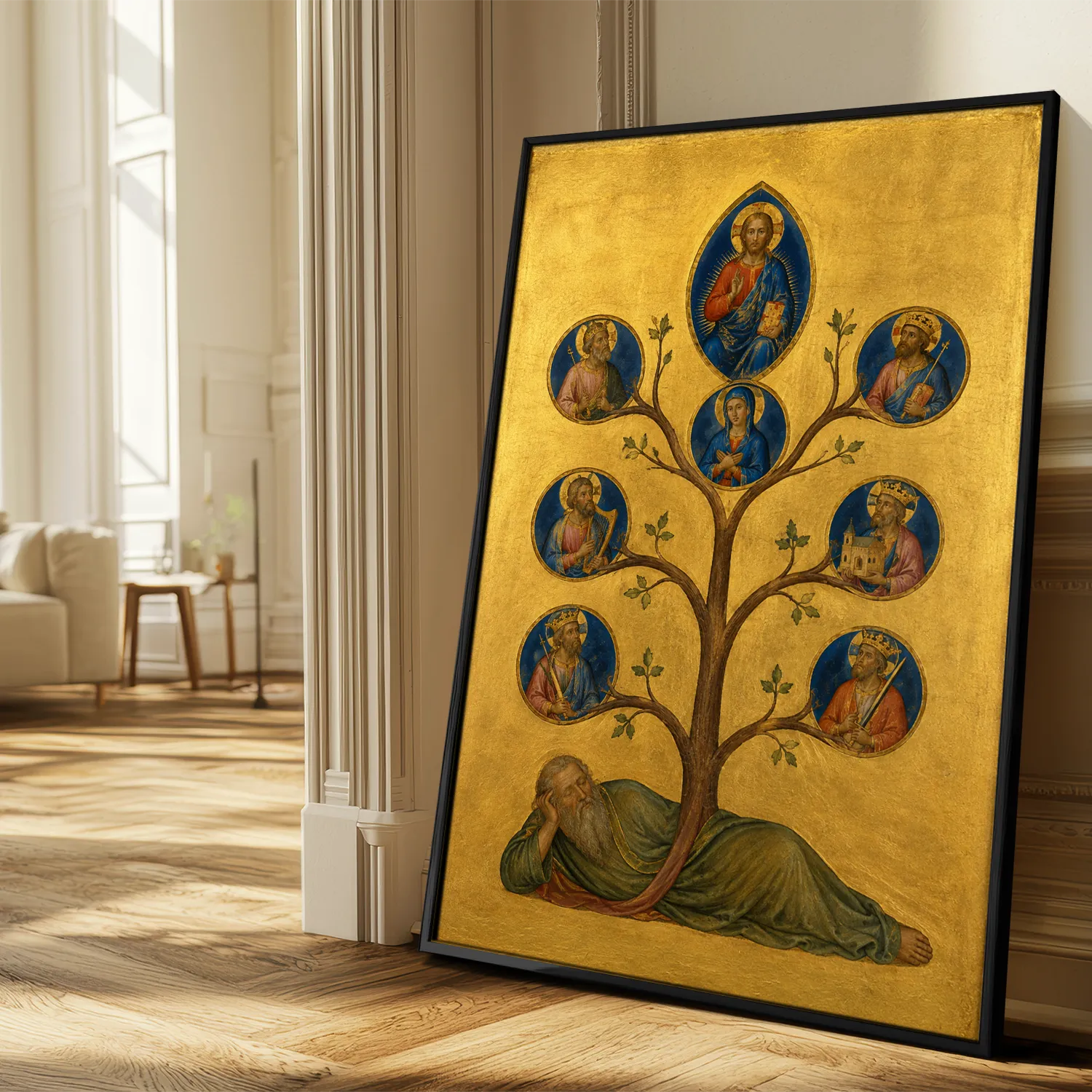 Tree of Jesse giclée fine art print (in a sunlit living room)