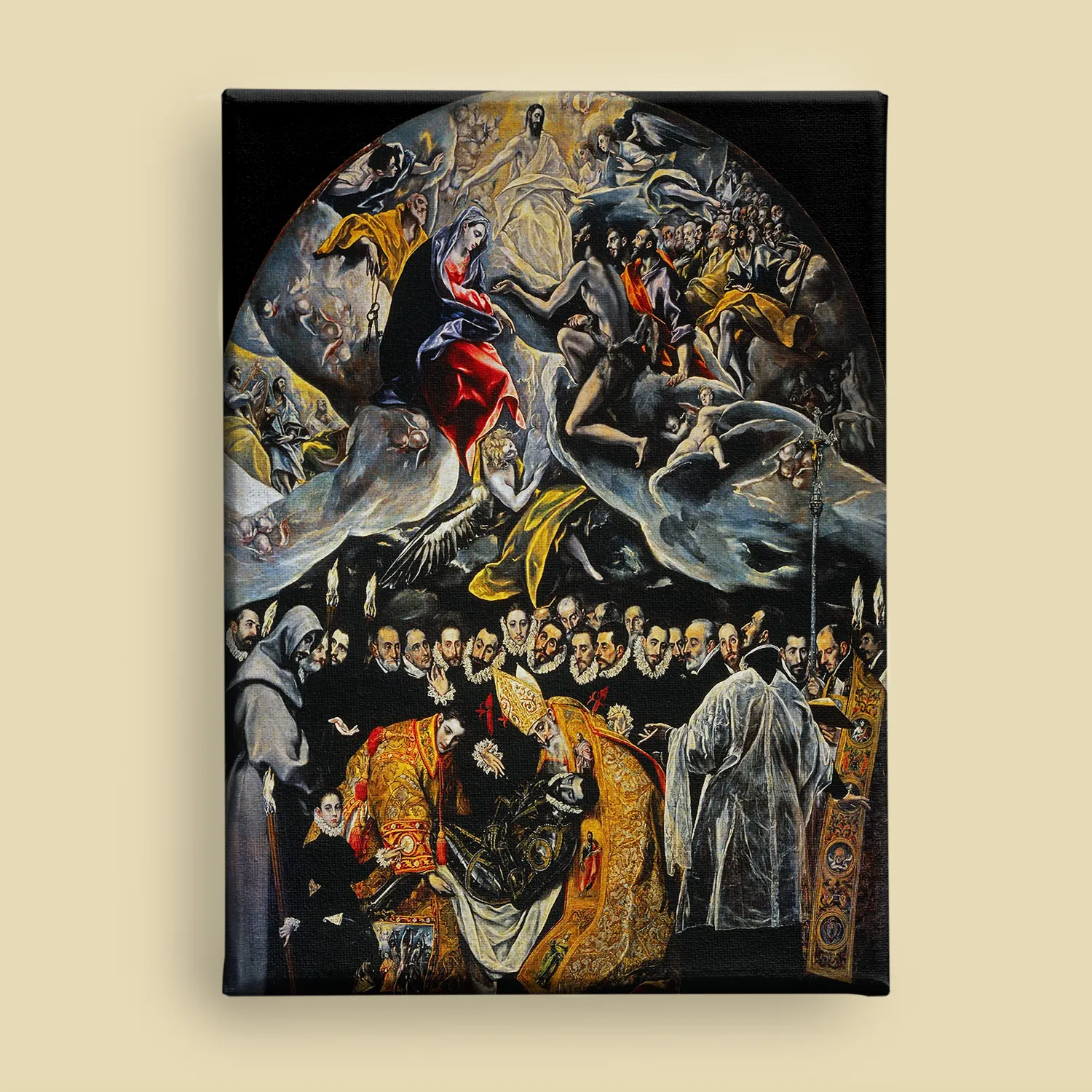 The Burial of the Count of Orgaz by El Greco canvas reproduction (front view)