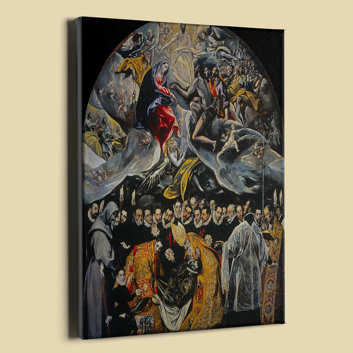 The Burial of the Count of Orgaz by El Greco canvas reproduction (perspective view)