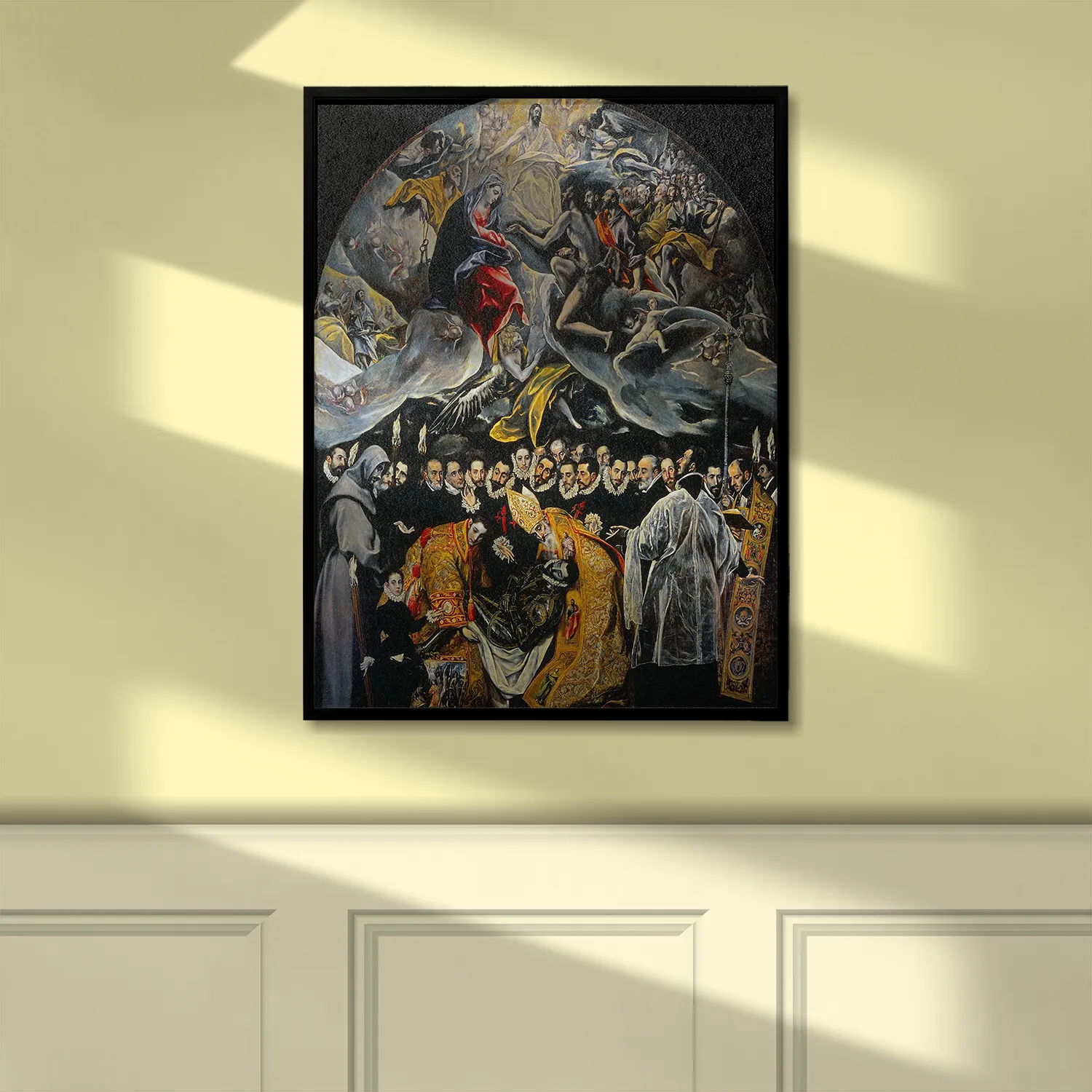 The Burial of the Count of Orgaz by El Greco canvas reproduction (hung on wall)