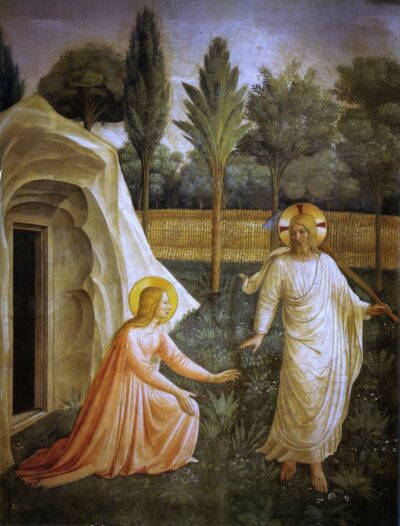 Noli Me Tangere, by Fra Angelico, about 1440 to 1442, the painting that inspired the coloring page