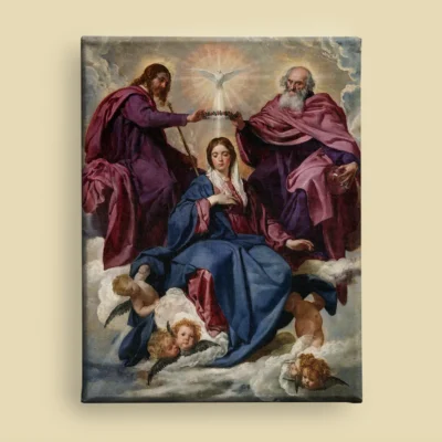 The Coronation of the Virgin by Diego Velázquez canvas reproduction (front view)