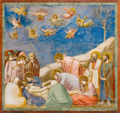 The Lamentation, by Giotto, about 1305, the painting that inspired the coloring page